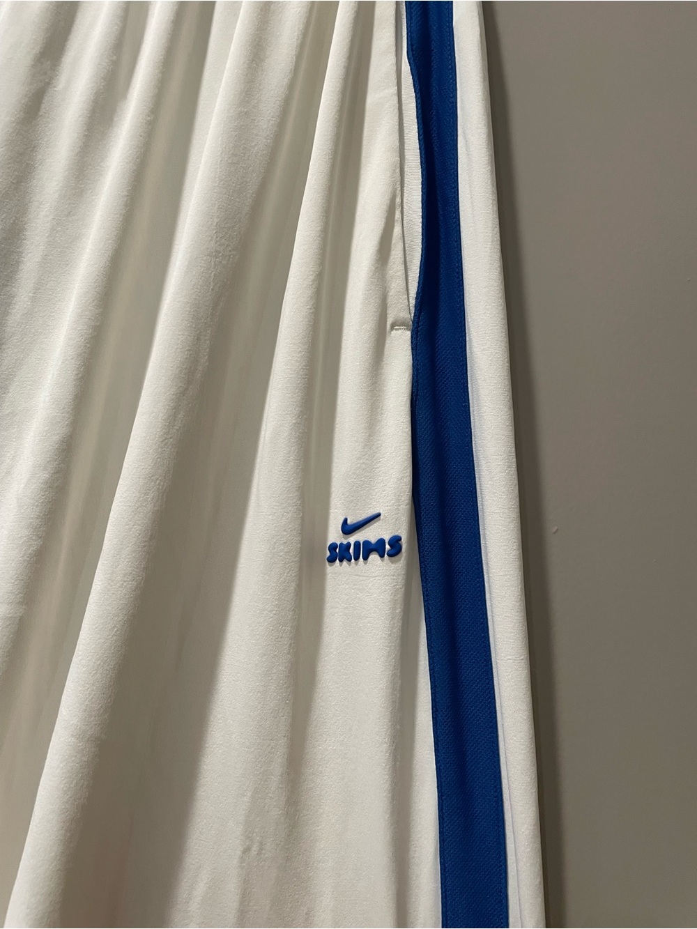 NIKESKIMS Stretch Knit Pants Ivory Cobalt NWT sz S